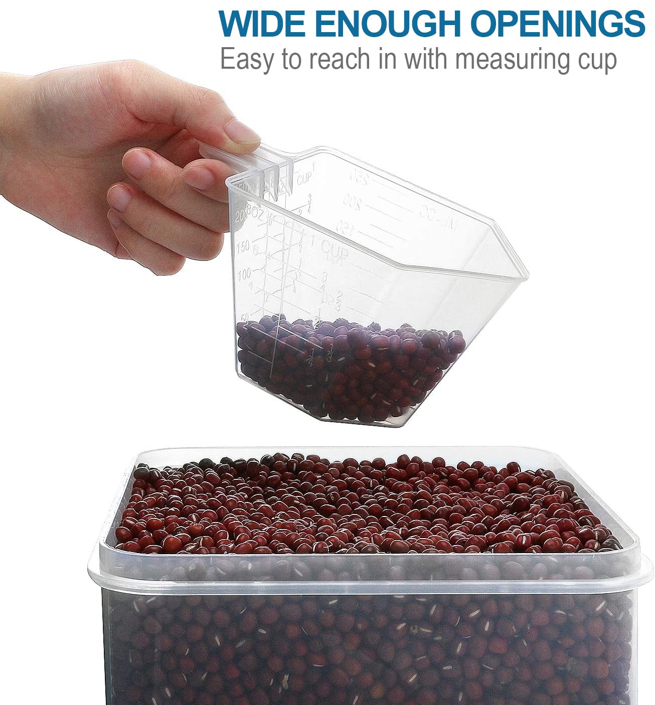 VERONES Large Tall Airtight Food Storage Containers, 10 PACK Plastic Airtight Kitchen & Pantry Organization, Ideal for Flour & Sugar Plastic Canisters with Labels