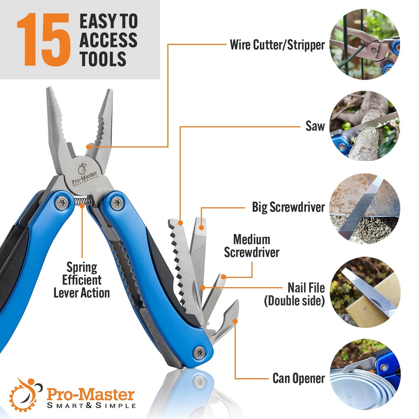 Multi Tool Pocket Knife Set 15 in 1 - The Ultimate Christmas Gift for Men! Practical & Versatile Multi-tool Perfect Stocking Stuffer
