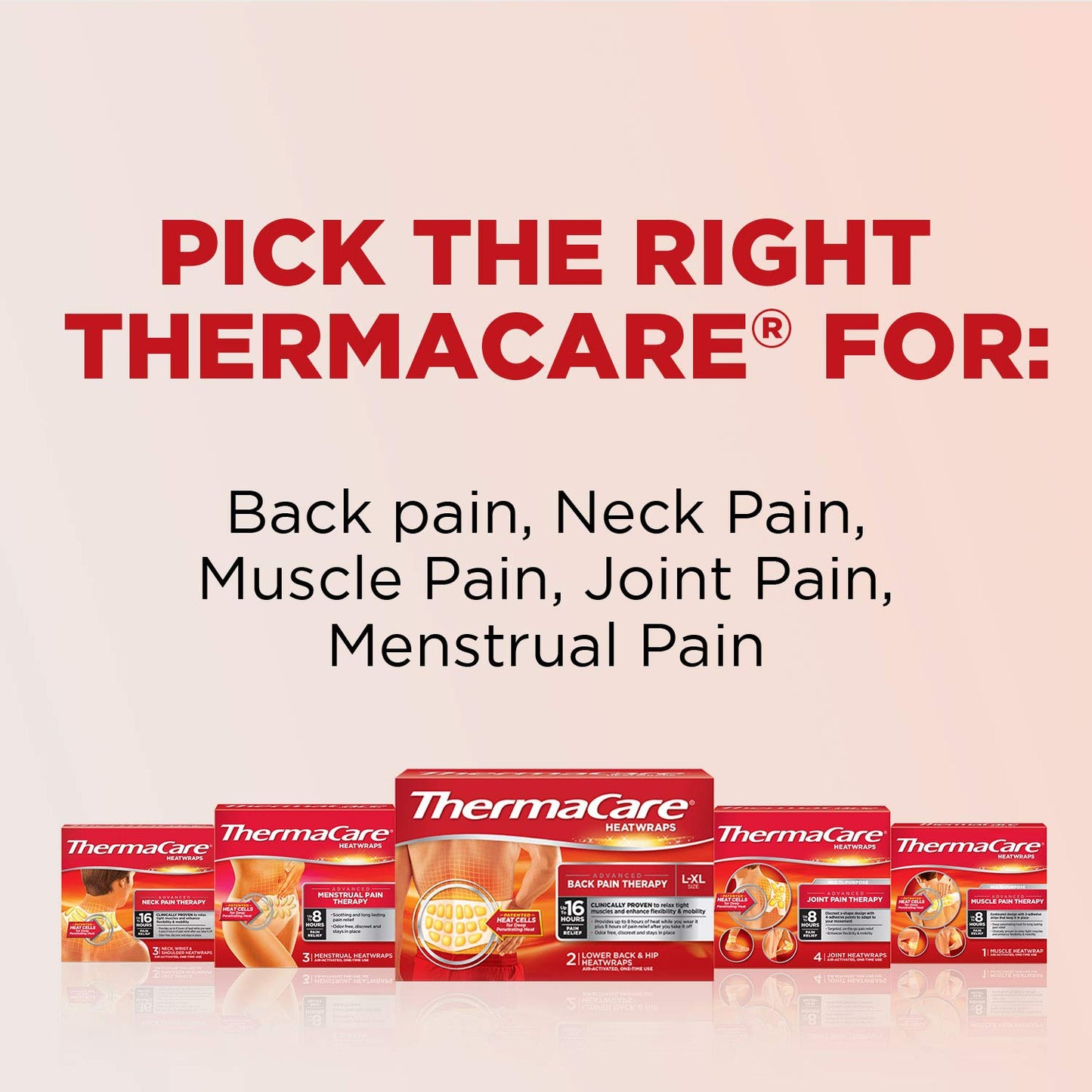 Thermacare Heat Wraps Lower Back & Hip, L-XL