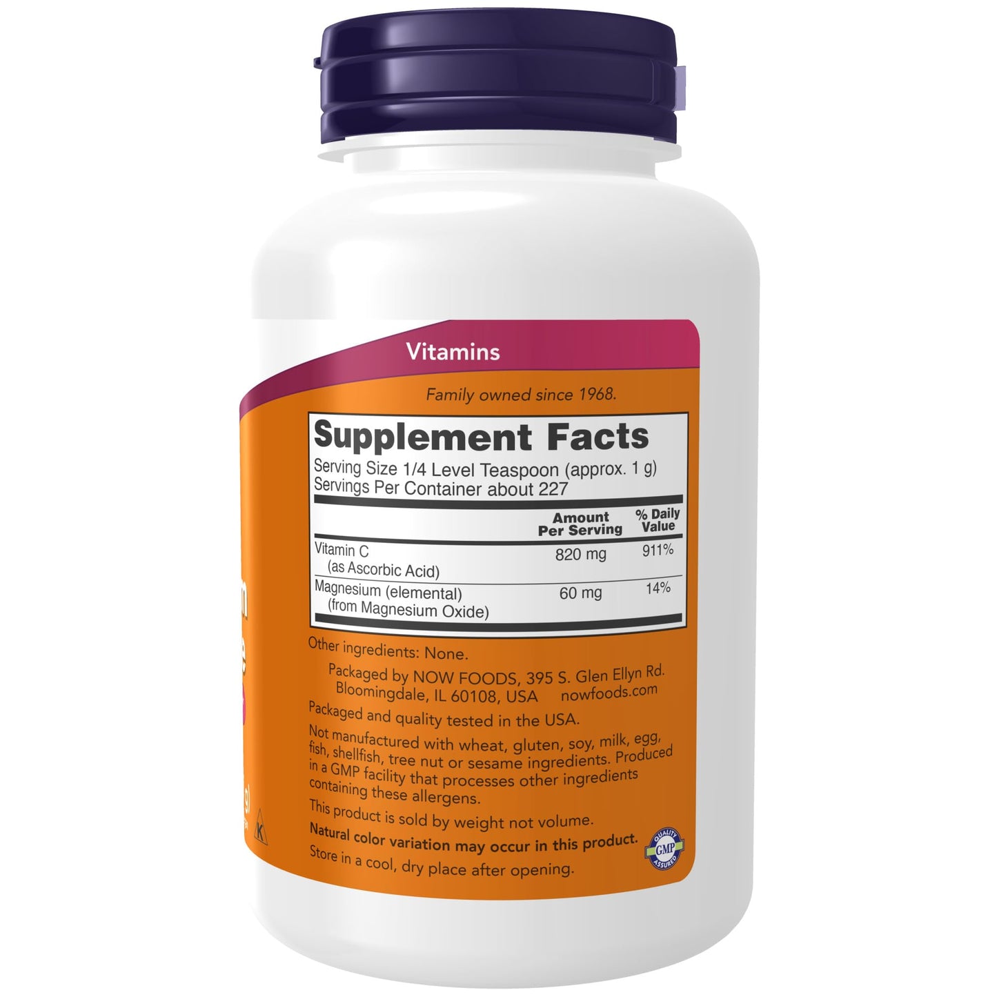 NOW Foods Supplements, Magnesium Ascorbate Powder, Buffered, Antioxidant Protection*, 8-Ounce