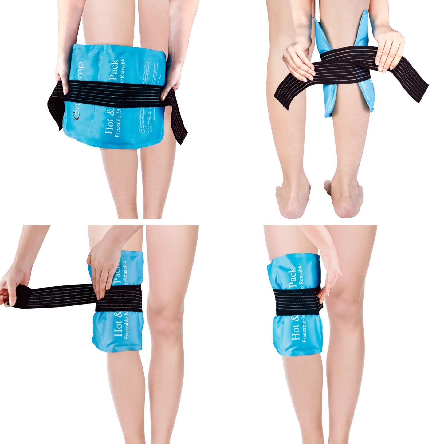 Comfytemp Ice Packs for Injuries, FSA HSA Approved, 10.5"x14.5" Reusable Gel Ice Pack for Shoulders, Knee, Ankle, Elbow, Hip, Back Pain Relief, Hot and Cold Compress for Sprains, Swelling, Bruises