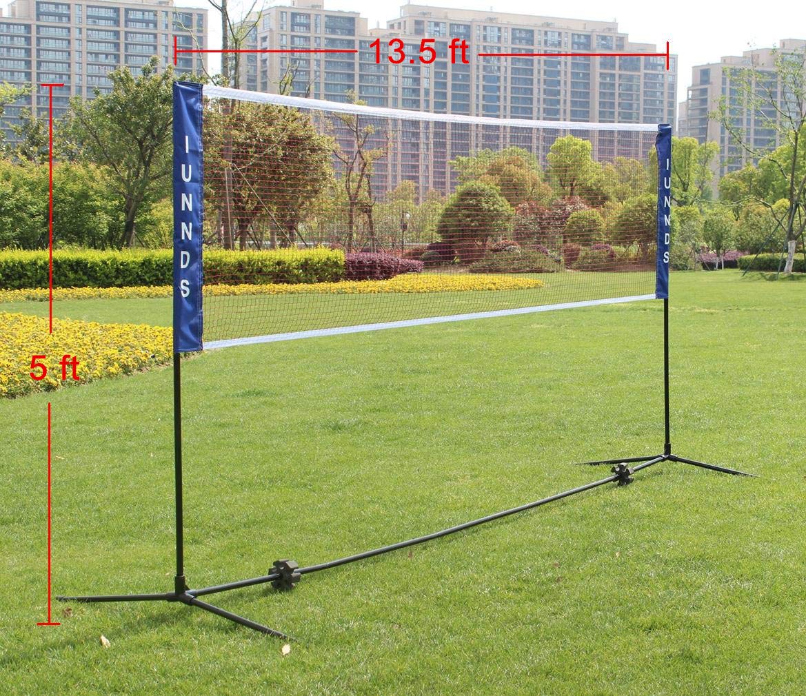 Sports God Portable Badminton Volleyball Tennis Net Set with Stand/Frame (14 ft)