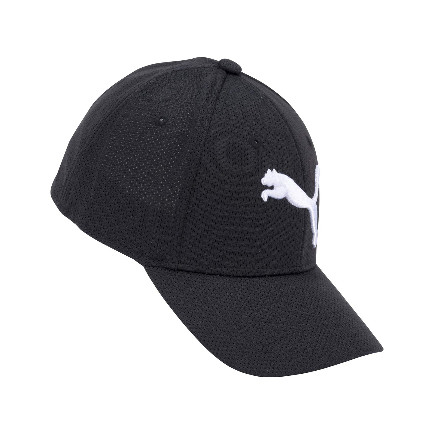 PUMA unisex adult Evercat Mesh Stretch Fit Baseball Cap, Black, Large-X-Large US
