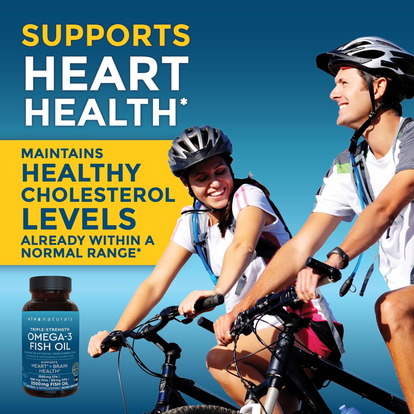 Triple Strength Omega 3 Fish Oil Supplement - 2500 mg Fish Oil Pills with Re-Esterified Omega 3 Fatty Acids Including EPA, DHA DPA - 180 Pescatarian-Friendly Softgels