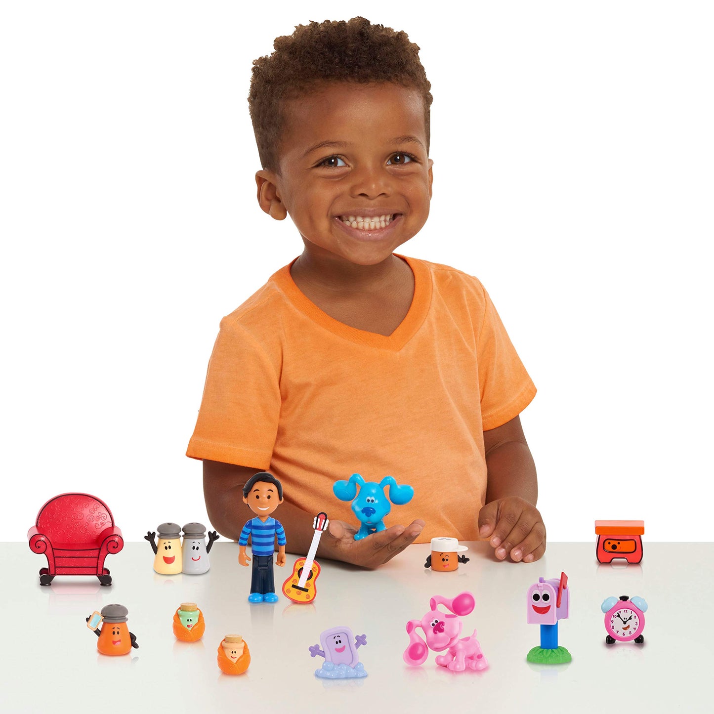 Just Play Blue's Clues & You! Deluxe Play-Along Friends Set, 14-Piece Figure Set, Kids Toys for Ages 3 Up