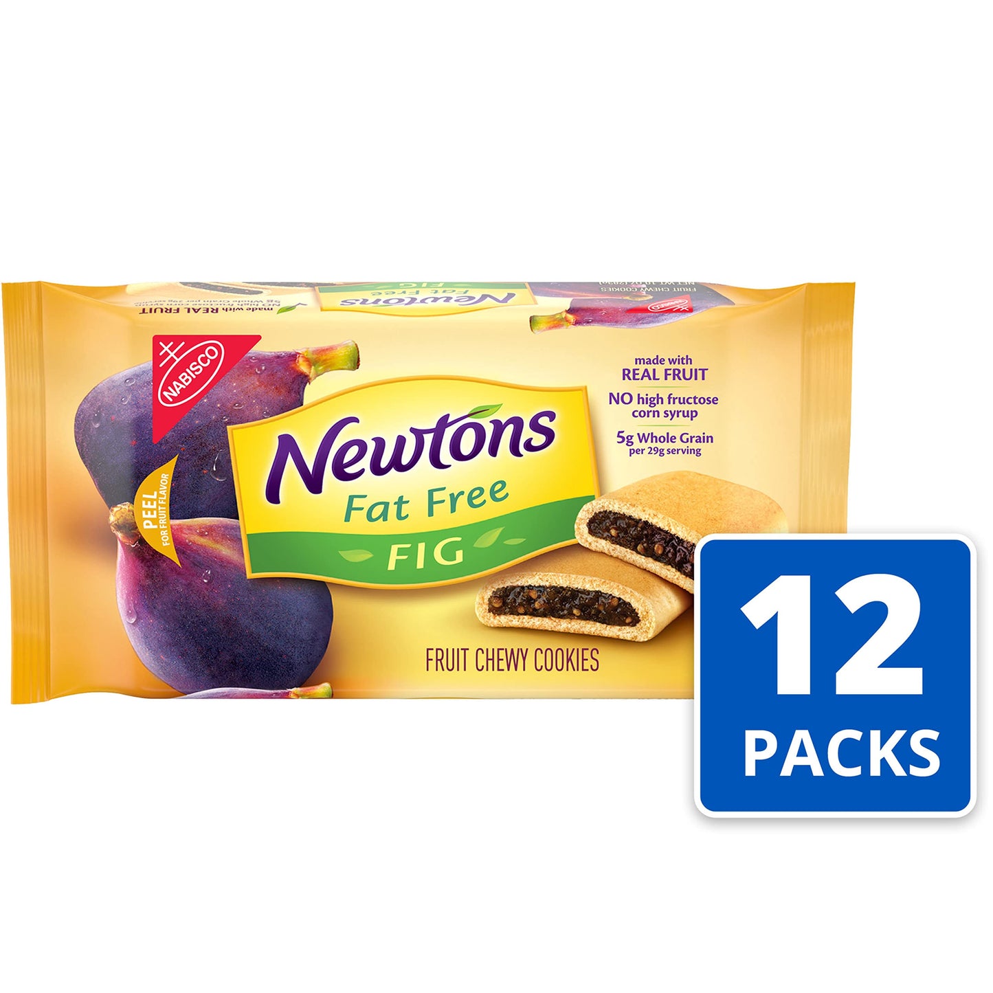 Newtons Fat Free Soft & Fruit Chewy Fig Cookies, (Fig Bars), 12 - 10 oz Packs