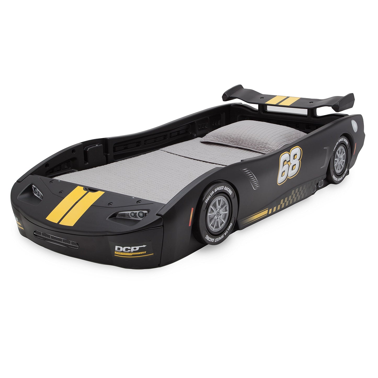 Delta Children Turbo Race Car Twin Bed, Blue