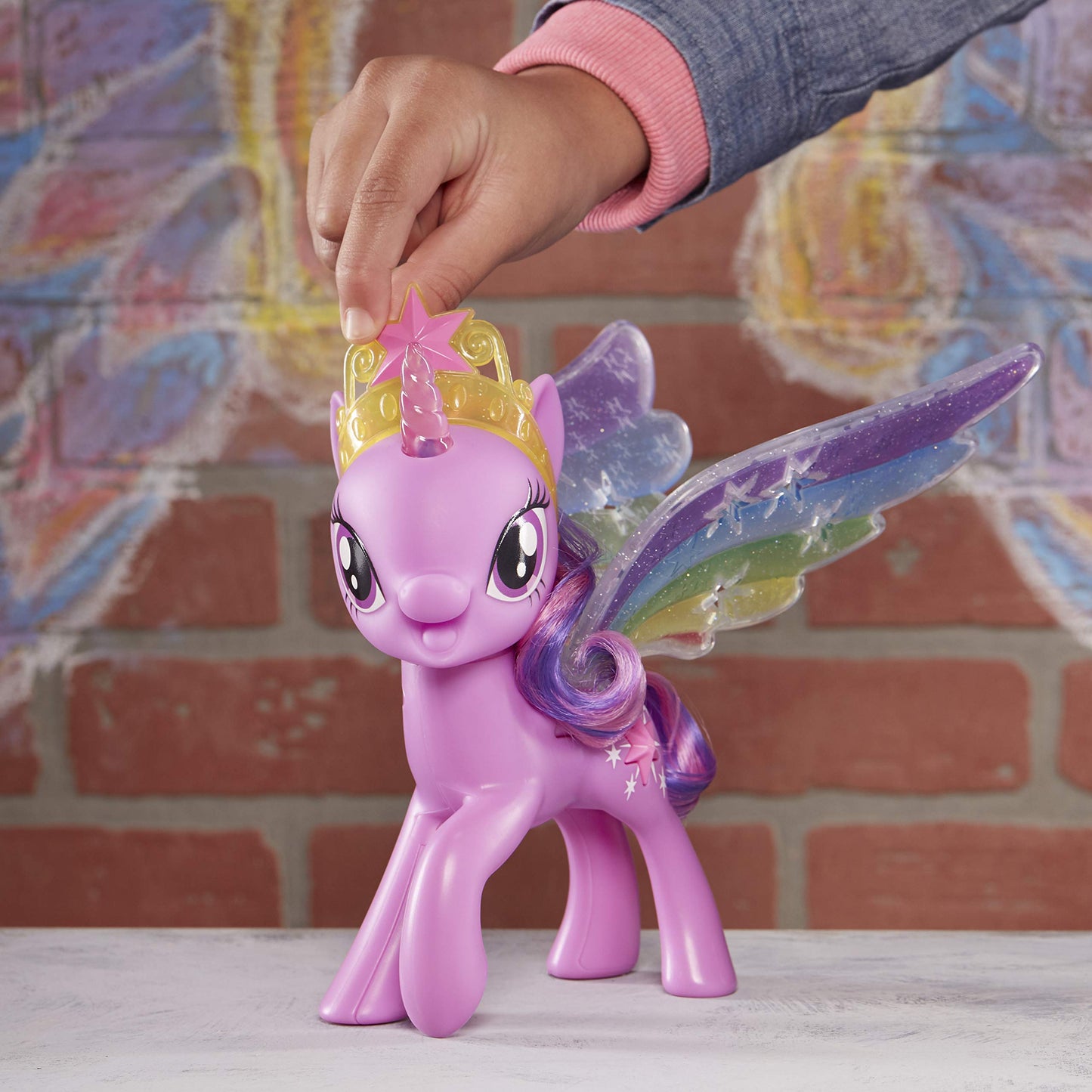 My Little Pony Toy Rainbow Wings Twilight Sparkle - Purple Pony Figure with Lights and Moving Wings, Kids Ages 3 Years Old and Up