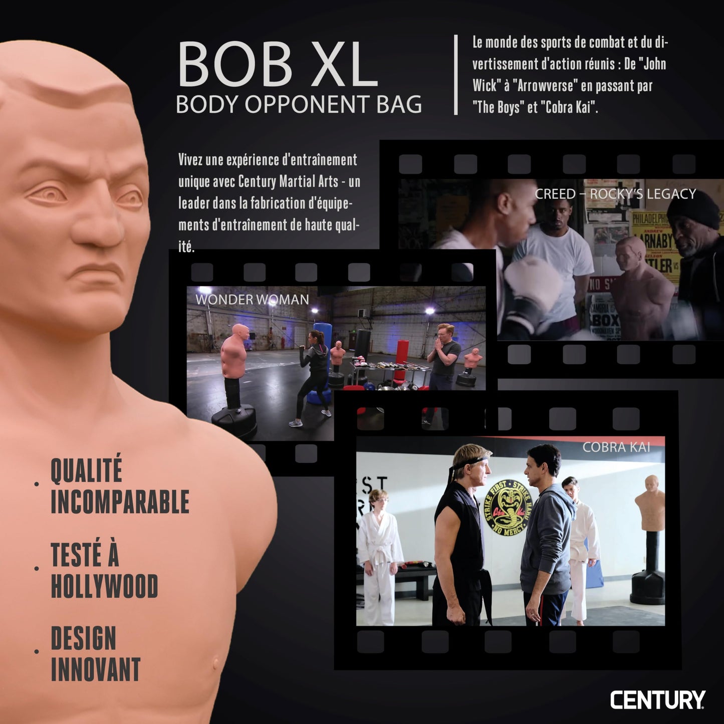 Century BOB XL with Base Unit | Body Opponet Bag | Mannequin Bag, Martial Artists, Fitness Pros, Athletes Training | Extended Torso | Tactical & Self-Defense Training