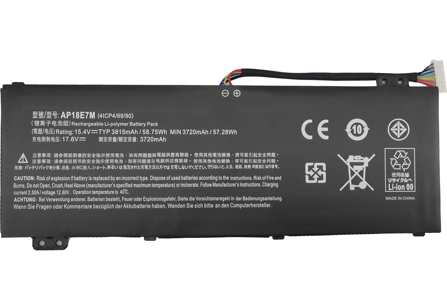 AP18E7M AP18E8M Battery for Acer Nitro 5 AN515-54 AN517-51 AN515-55 AN515-44 AN515-43 Nitro 7 AN715-51 Predator Helios 300 PH315-52 PH317-52 PH317-53,Triton 300 PT315-51 Aspire 7 A715-74G AN515-52