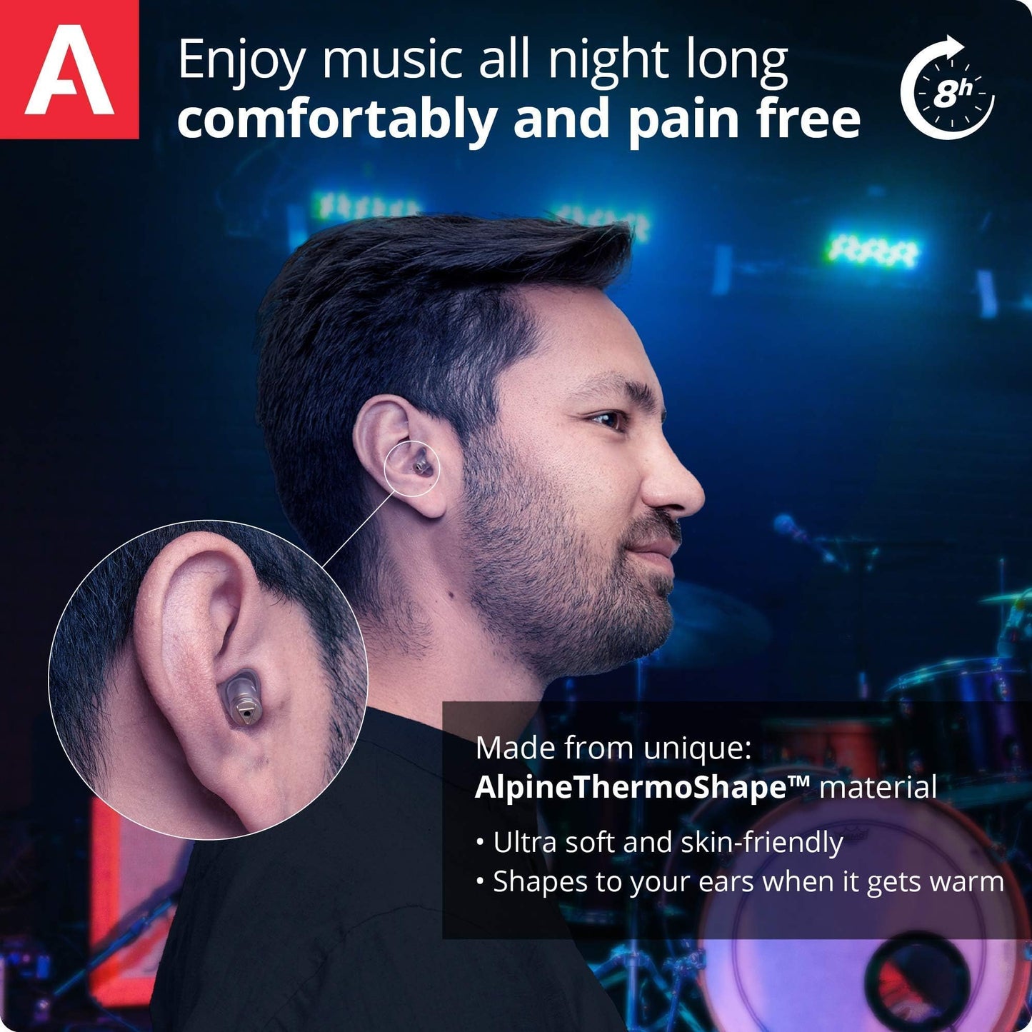 Alpine MusicSafe Pro - High Fidelity Earplugs for Musicians - 3 Interchangeable Premium Filter Sets: 16, 19 & 22 dB - Professional Musician Hearing