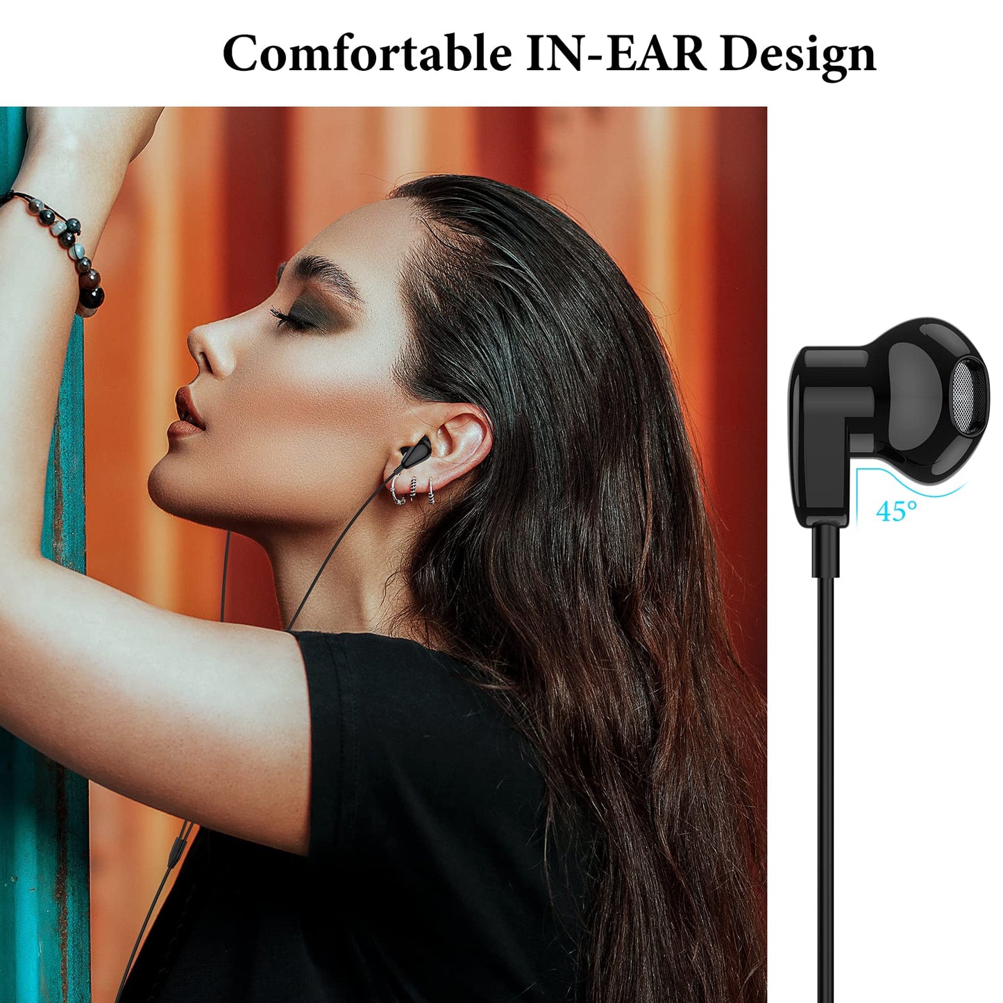 APETOO USB C Headphones for Samsung S24 S23 S22 Ultra S21 FE Note 10+ 20 A53 iPhone 15 16 Pro Max,HiFi Stereo Type C Earphones Wired Earbuds Microphone Volume Control for Galaxy Z Flip Fold 3,OnePlus