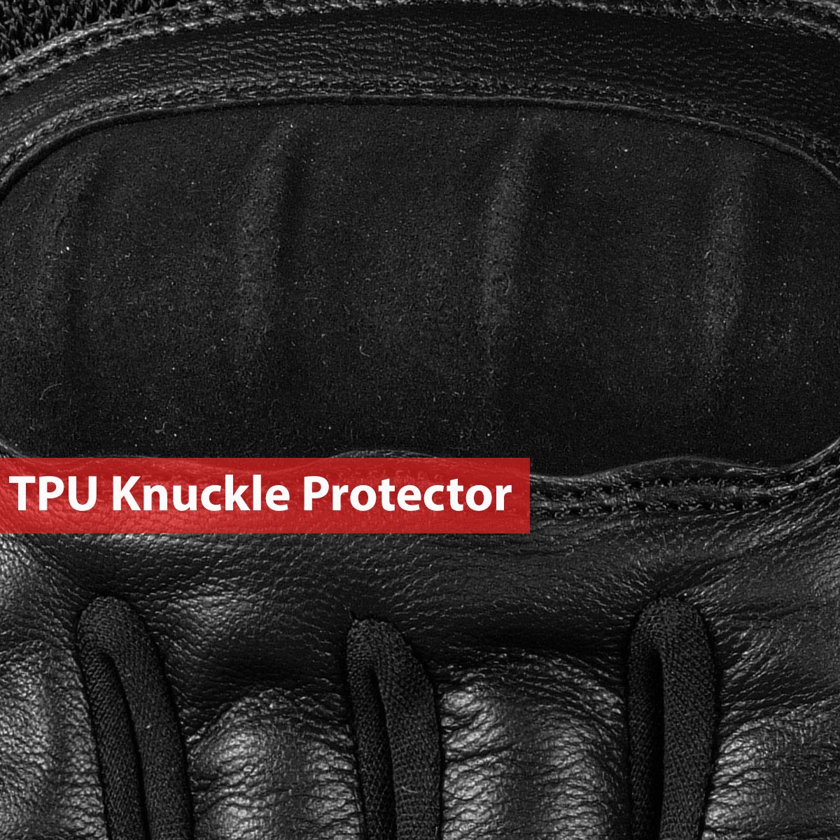 Jackets 4 Bikes Men's Motorcycle Tactical Premium Goat Leather & AirMesh Biker Gloves