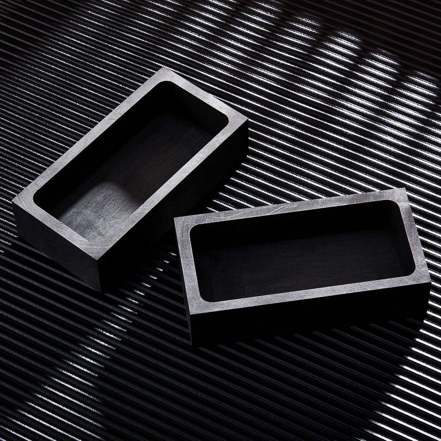 2 Pieces Graphite Ingot Mould Crucible Mould for Casting Gold Silver Metal Aluminum Copper Brass Melting Refining(4 x 2 x 1 Inch)