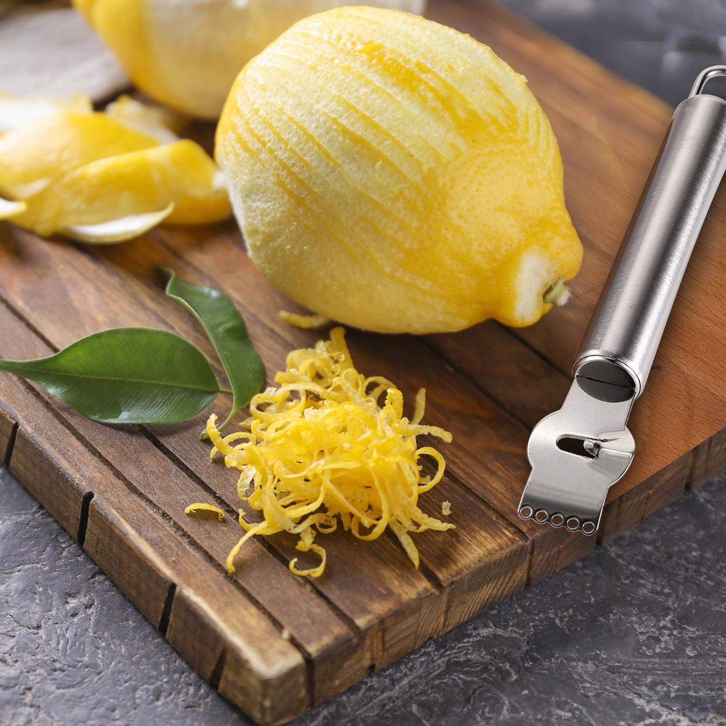 4 Pieces Lemon Zest Peeler for Cocktails Stainless Steel Orange Rind Peeler Tool Orange Citrus Twist Peeler with Channel Knife Kitchen Accessories