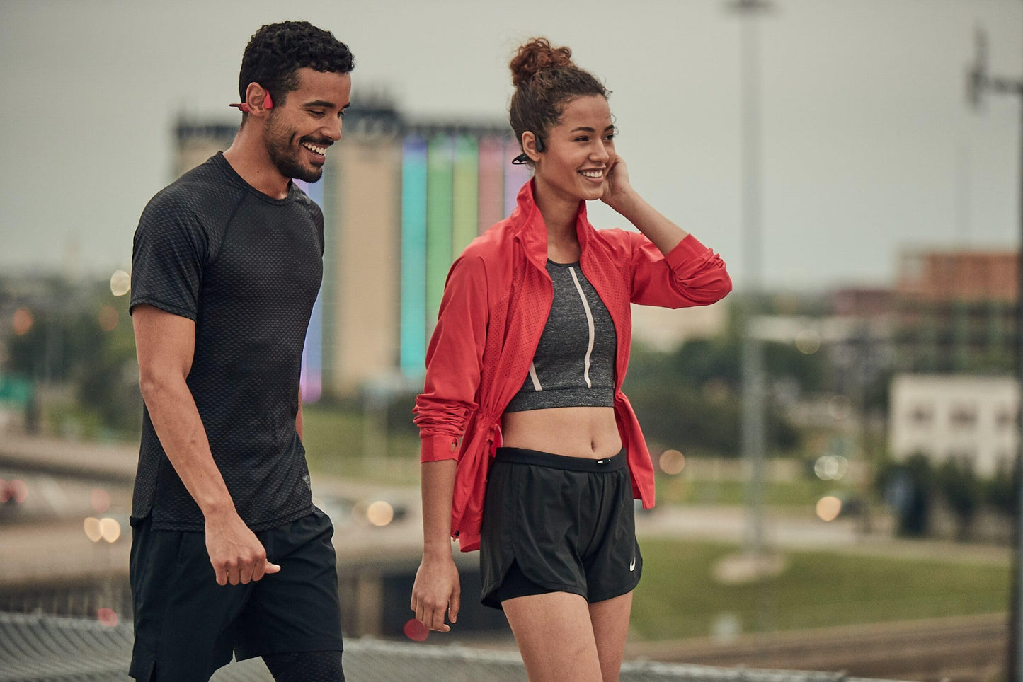 Aftershokz Aeropex (Rebranded as Shokz OpenRun) - Open-Ear Bluetooth Bone Conduction Sport Headphones - Sweat Resistant Wireless