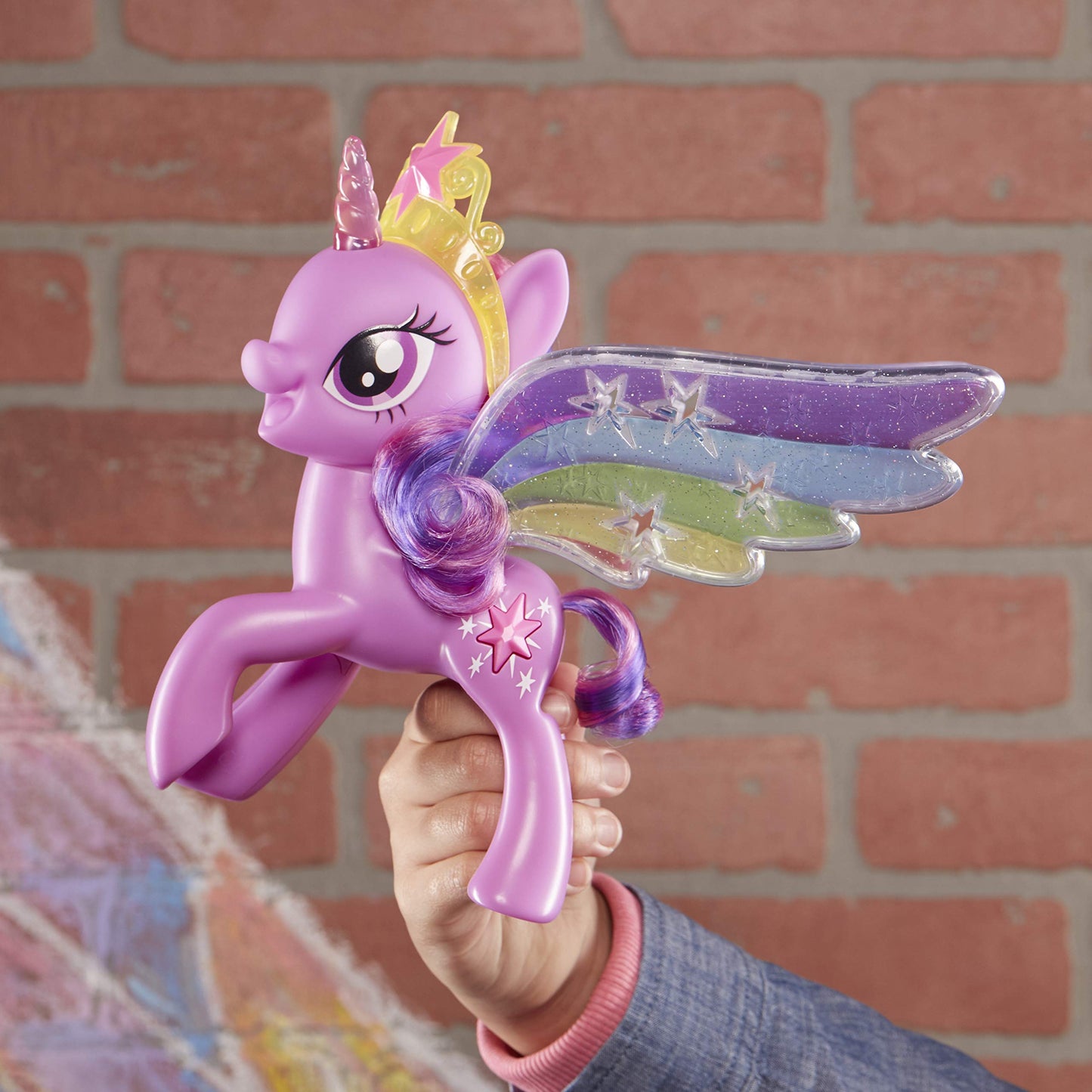 My Little Pony Toy Rainbow Wings Twilight Sparkle - Purple Pony Figure with Lights and Moving Wings, Kids Ages 3 Years Old and Up