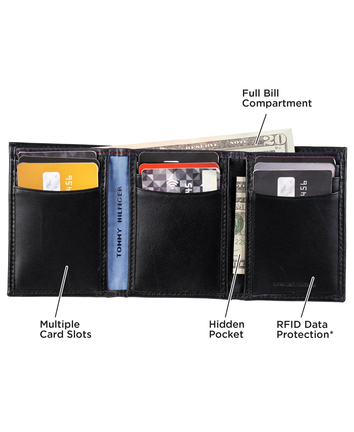 Tommy Hilfiger Men's Leather Trifold Wallet