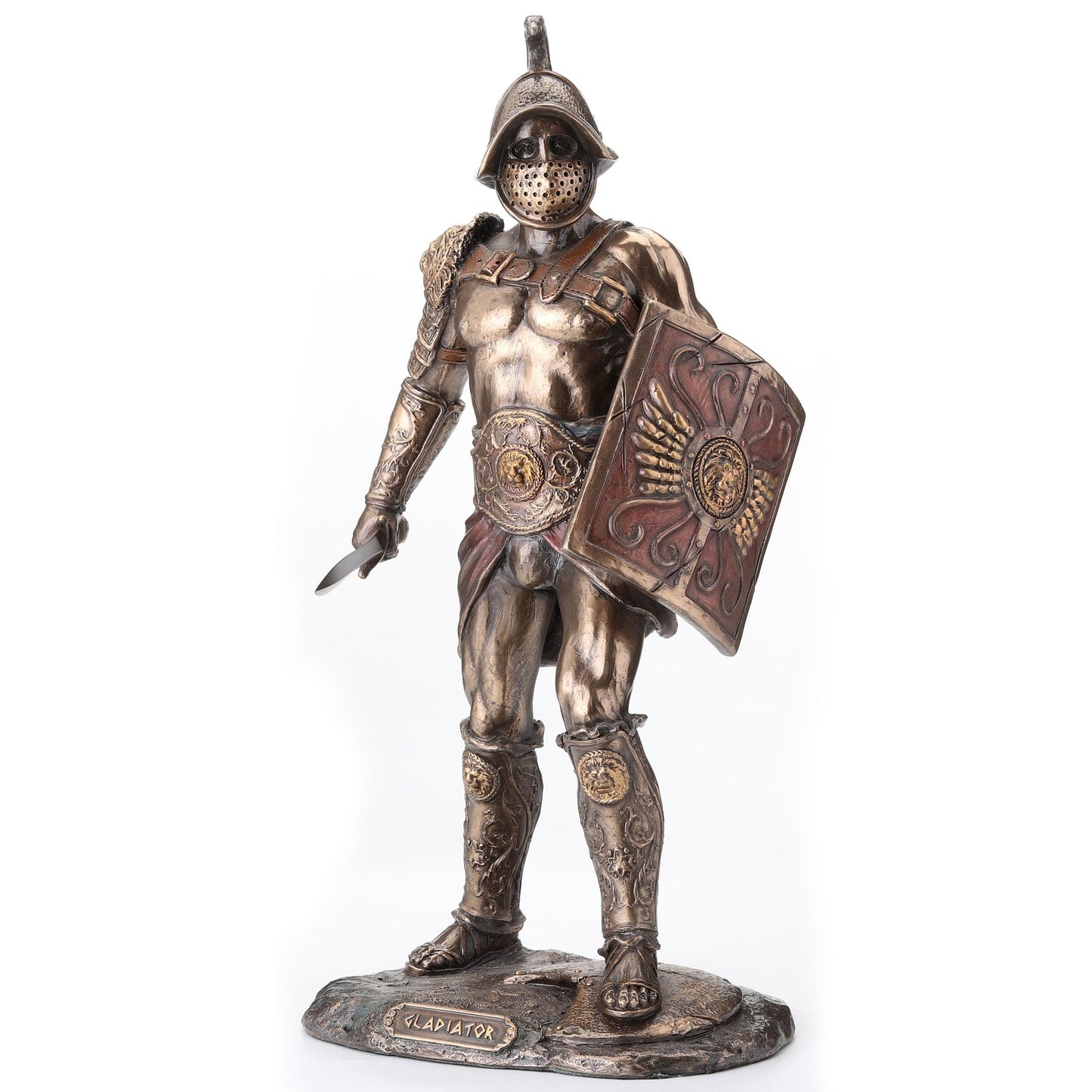 Veronese Design 10 1/4" Tall Spartacus Roman Gladiator Wielding Sword and Shield Statue Cold Cast Resin Antique Bronze Finish Sculpture
