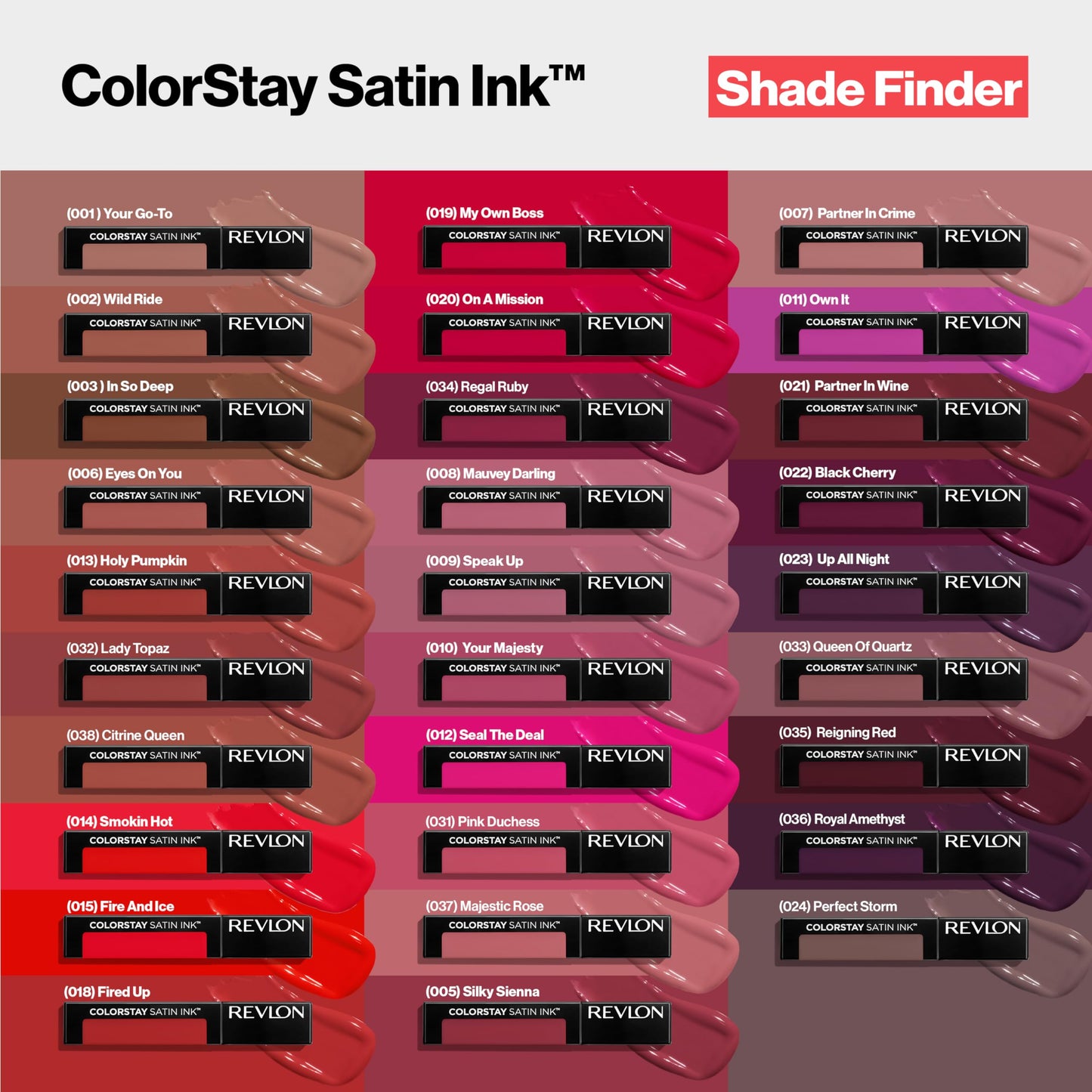 Revlon Liquid Lipstick, Face Makeup, ColorStay Satin Ink, Longwear Rich Lip Colors, Formulated with Black Currant Seed Oil, 007 Partner in Crime, 0.17 Fl Oz