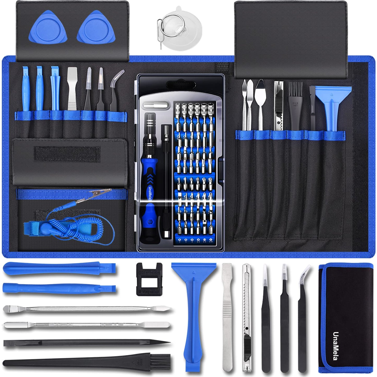 80 IN 1 Professional Computer Repair Tool Kit, Precision Screwdriver Set with 56 Bits, Magnetic screwdriver set Compatible for Laptop, PC