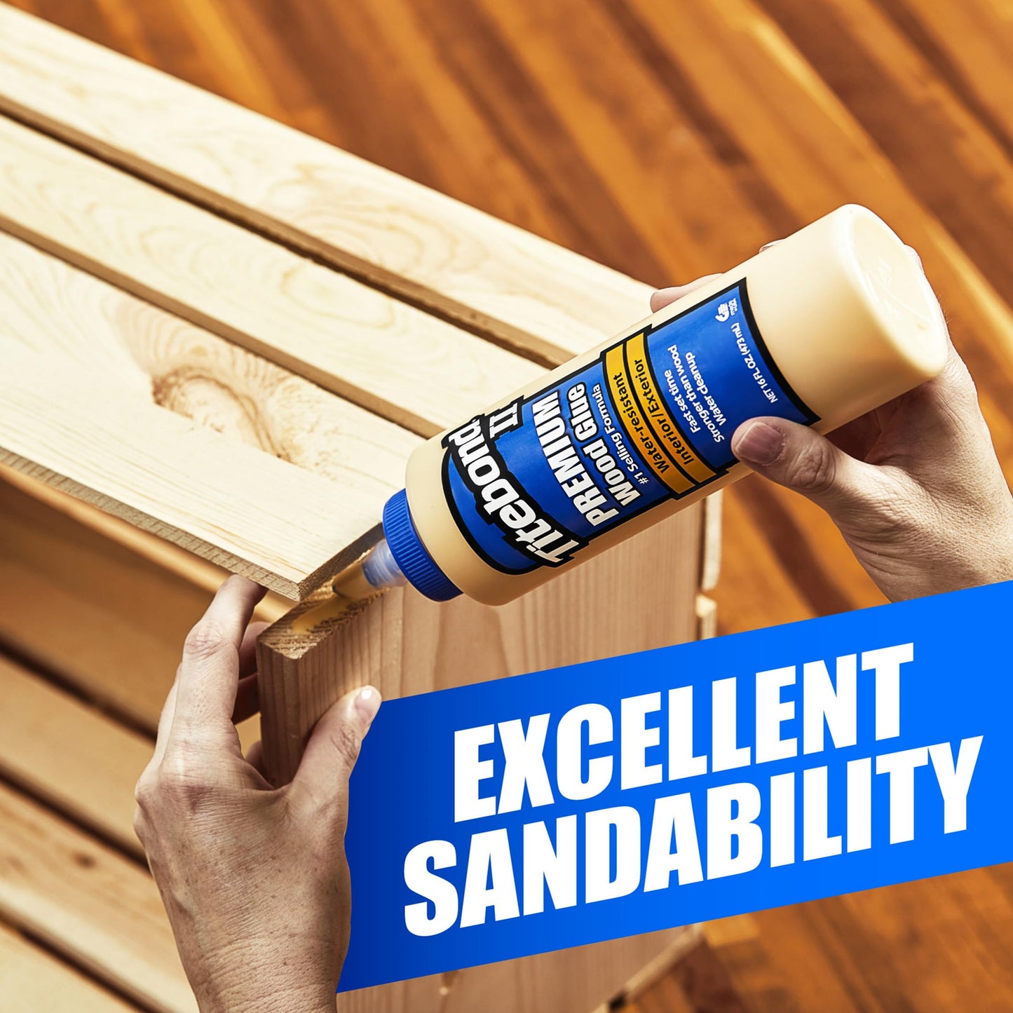 Titebond II Premium Wood Glue 5004, Ideal for Woodworking, Furniture Repair/Assembly, Construction, Home Repair or Modeling, 16 oz