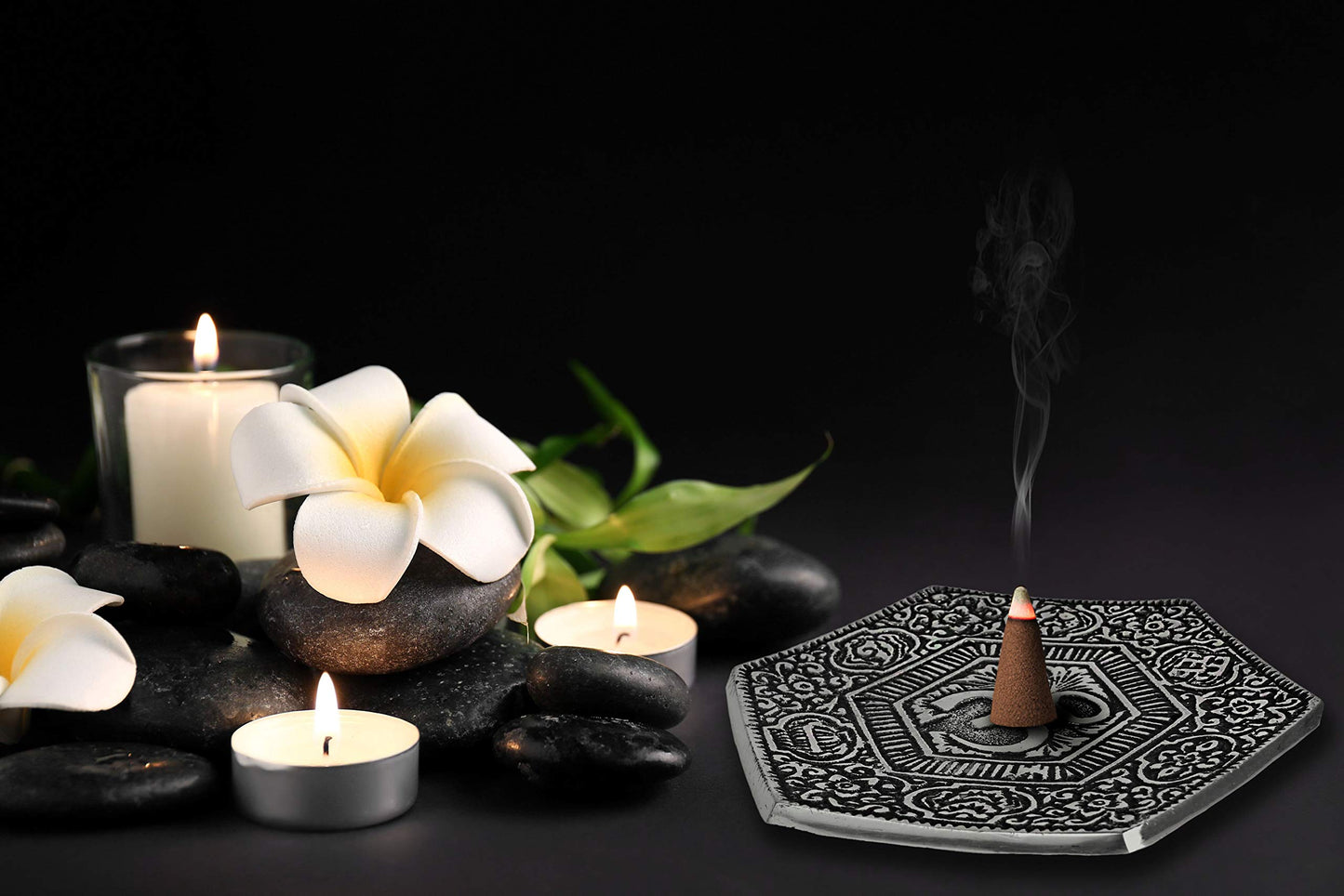 Incense Burner - Incense Cone Burner - Palo Santo Holder - Tibetan Style Incense Stick Holder with OM Symbol