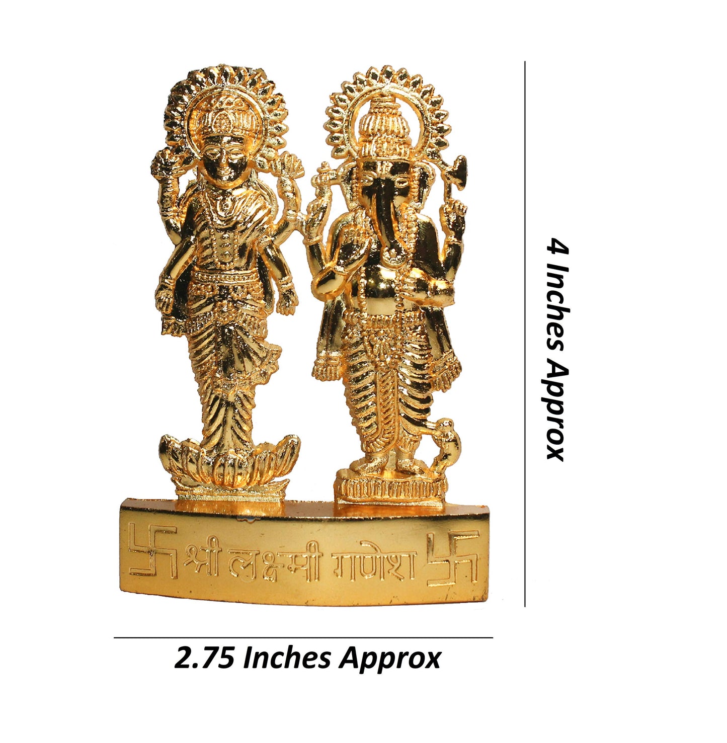 IndianStore4All laxmi Ganesha Lakshmi Ganesh Gold Plated Statue~ Hindu God & God