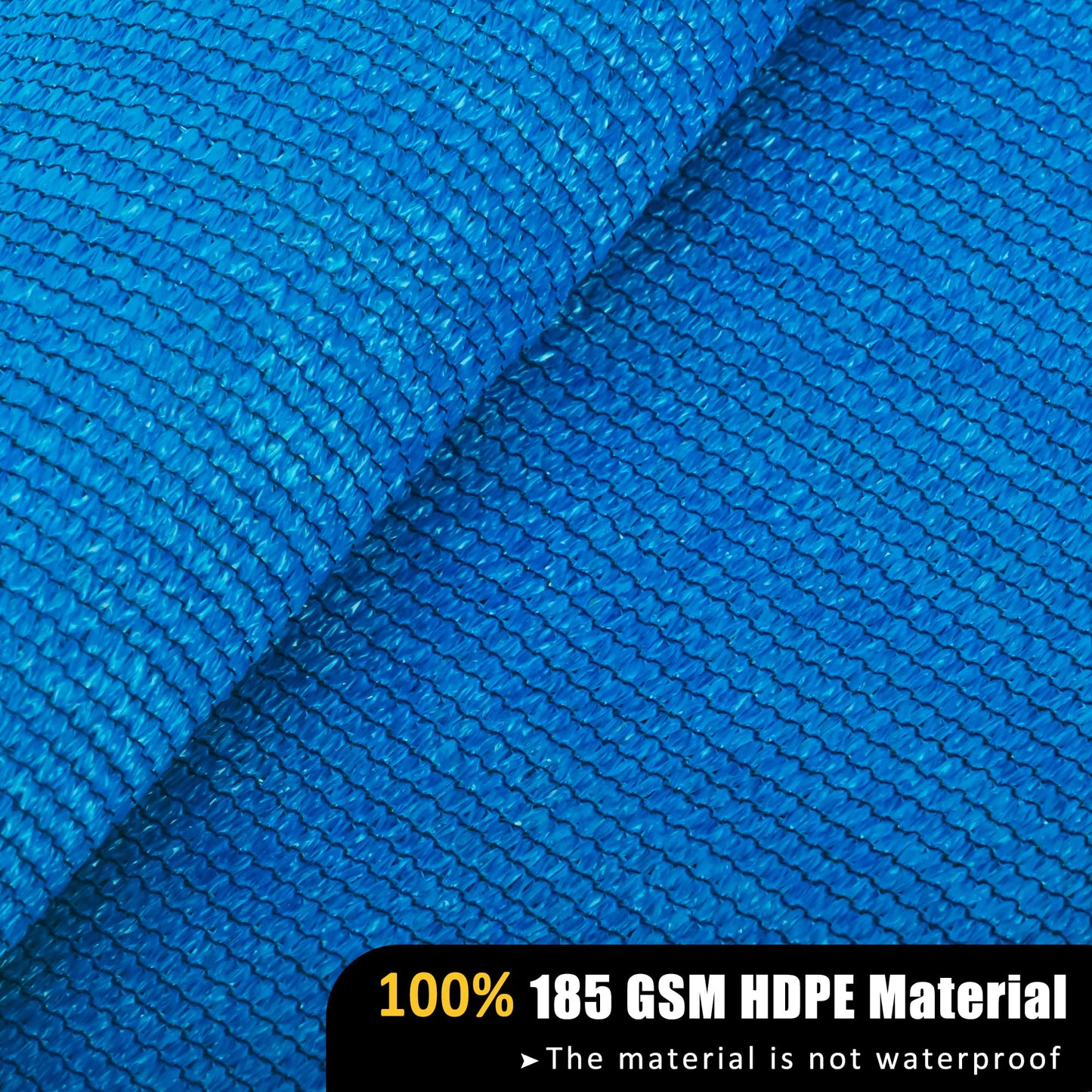 Garden EXPERT 8'x10' Sun Shade Sail Blue Rectangle Canopy Sail Shade Cloth for Patio Garden Outdoor Backyard