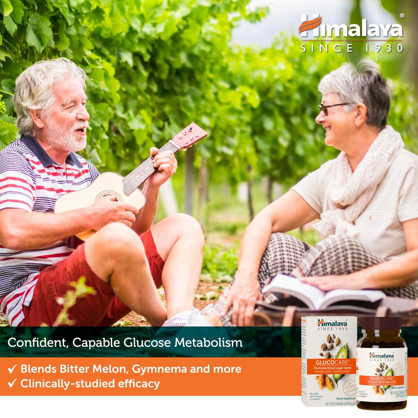 Himalaya GlucoCare Herbal Supplement, Metabolism Support, Pancreatic Support, Triphala, Bitter Melon, Turmeric, Gluten Free, Vegan, 90 Capsules