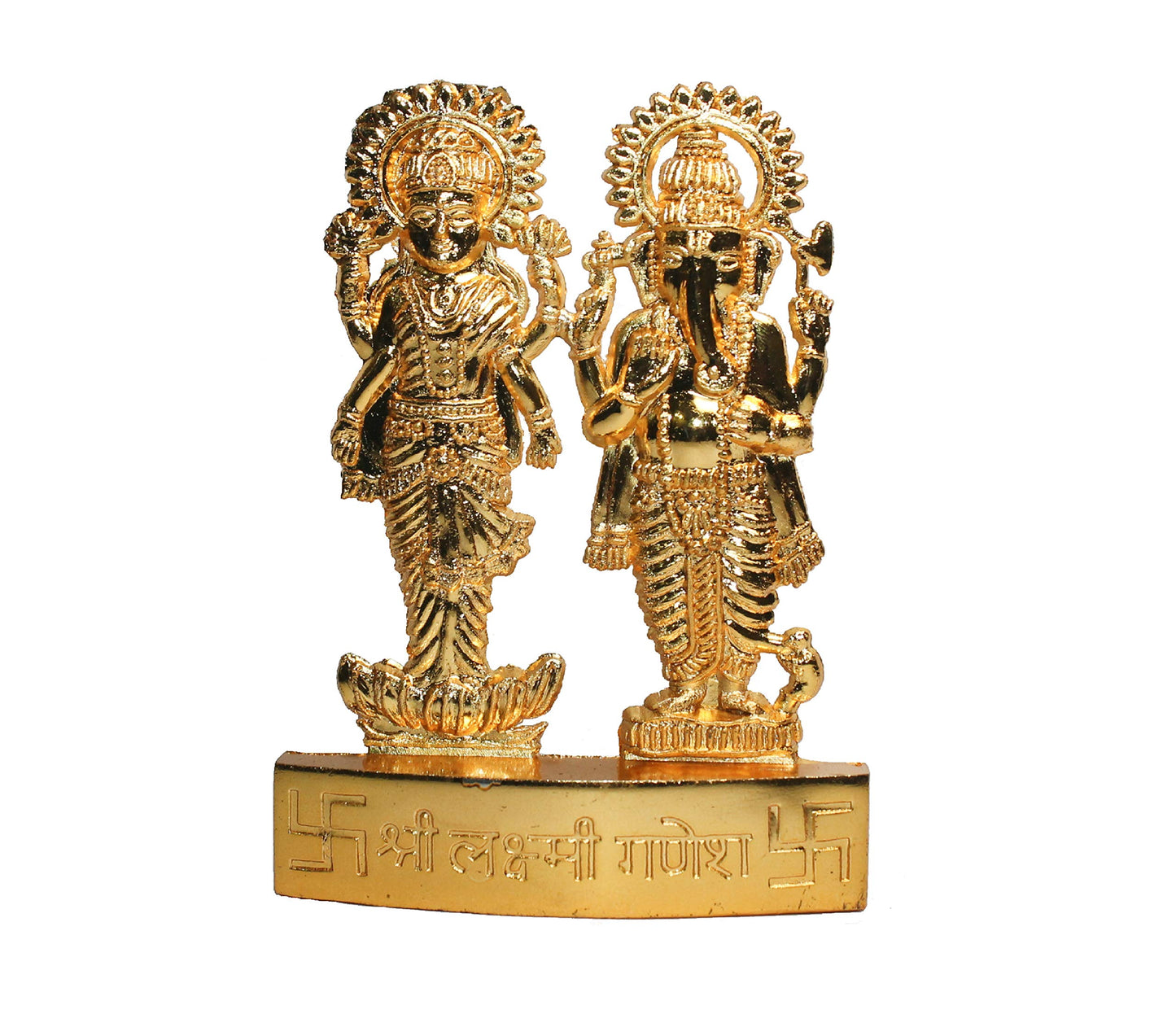 IndianStore4All laxmi Ganesha Lakshmi Ganesh Gold Plated Statue~ Hindu God & God