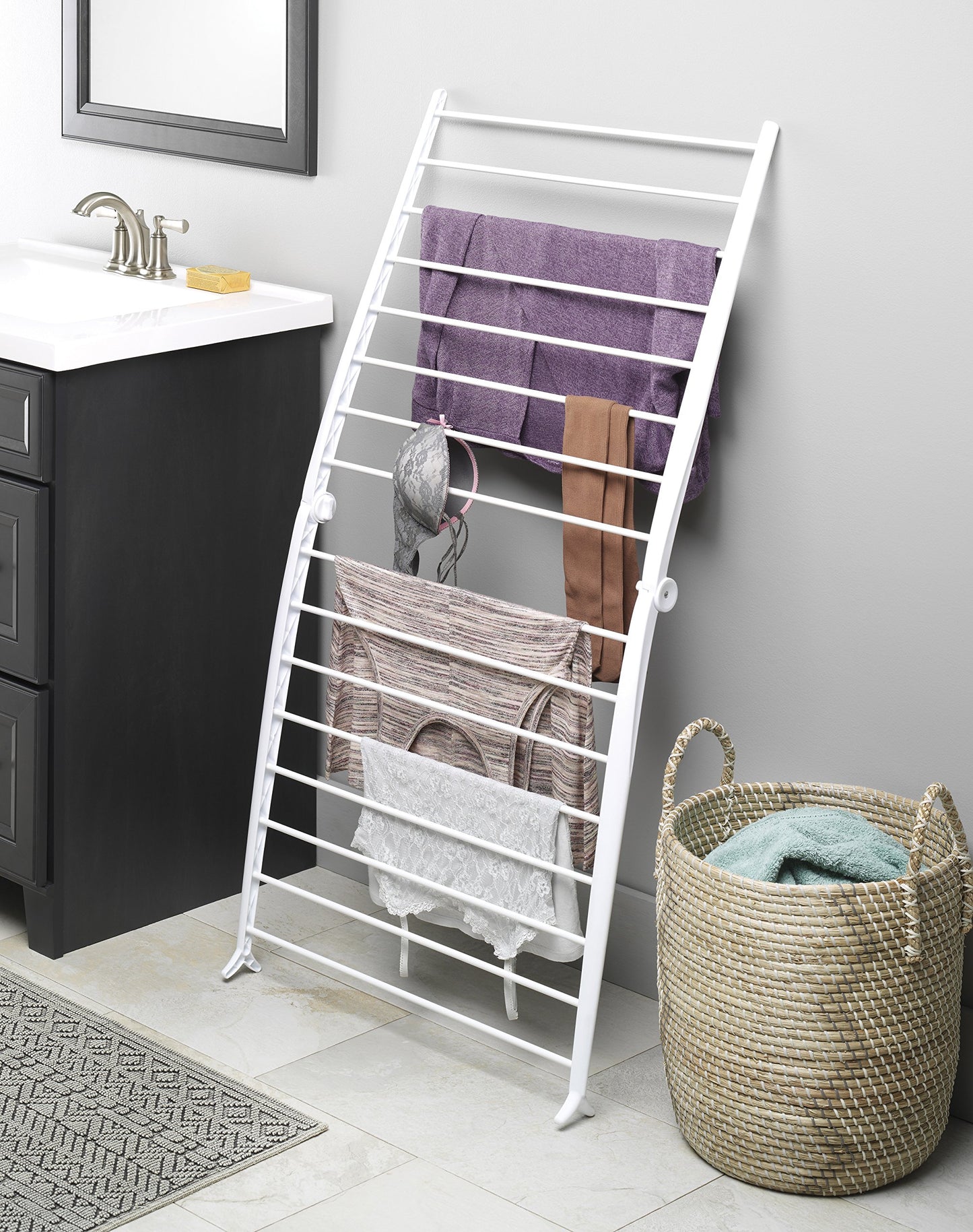 Whitmor Spacemaker Drying Rack, White