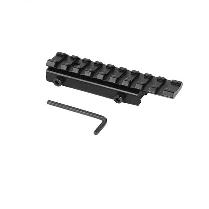 Tacgle 3/8" 11mm Dovetail to 7/8" 20mm Converter Picatinny Rail Adapter, Low Profile Scope Mount Conversion Adapter Base Riser Mount