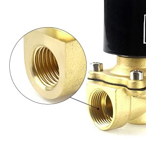 BACOENG Brass Electric Solenoid Valve 2" AC110V (NPT, Normally Closed)