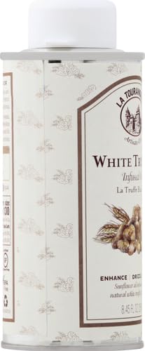 La Tourangelle, White Truffle Oil, Complex Gourmet Earthy Flavor for Drizzling over Pasta, Popcorn, Vegetables, Potatoes, Soup and More, 8.45 fl oz