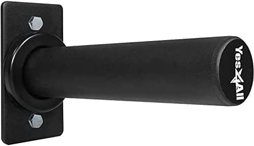 Yes4All Wall Mounted Weight Plate Holder - Fit 2inch Olympic Weight Plates, Protective Rubber Pad (Single)