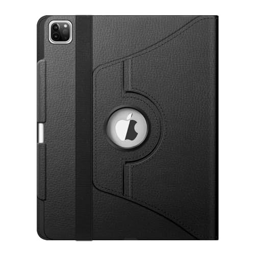 Fintie Rotating Case for iPad Pro 12.9-inch 6th Generation 2022-360 Degree Swiveling Protective Cover with Pencil Holder, Auto Sleep/Wake, Also Fit iPad Pro 12.9" 5th/4th/3rd Gen, Black