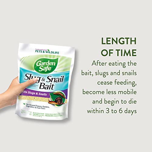 Garden Safe Slug & Snail Bait, Kills Slugs & Snails Within 3 to 6 Days, For Lawn and Garden, Can Be Used Around Pets and Wildlife, 2 lb