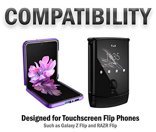Case for Galaxy Z Flip 6 Phone, Nakedcellphone Black Vegan Leather Vertical Pouch [with Belt Loop, Metal Clip, Magnetic Closure] for Samsung Z Flip 5, Z Flip4, Z Flip3 (2024/2023/2022/2021/2020)