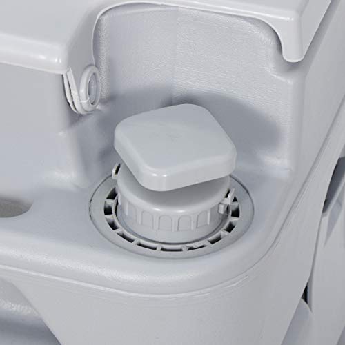 Saturnpower 6.6 Gallon Portable Toilet, Flush Porta Potty, High Density Polyethylene Density Polyethylenewith Detachable Tank for Camping, RV, Boating, Trips and Other Recreational Activities