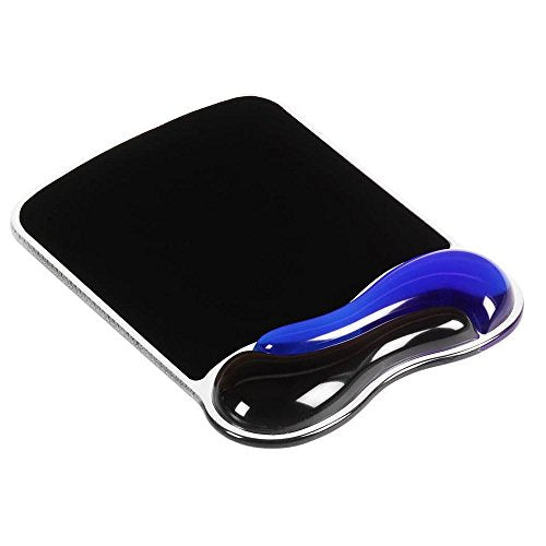Kensington Duo Gel Mouse Pad with Wrist Rest, Ergonomic Mouse Pad with Wrist Support for Pain Relief, Comfortable Non-Skid Gel Mouse Pad for Computer, Laptop, Office & Home 9.6" x 7.6", Blue K62401AM