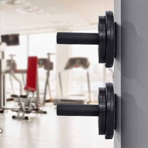 Yes4All Wall Mounted Weight Plate Holder - Fit 2inch Olympic Weight Plates, Protective Rubber Pad (Single)