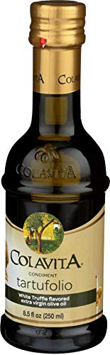 Colavita Flavored EVOO - Tartufolio Condiment, White Truffle Flavored Extra Virgin Olive Oil, 8.5oz Glass Bottle