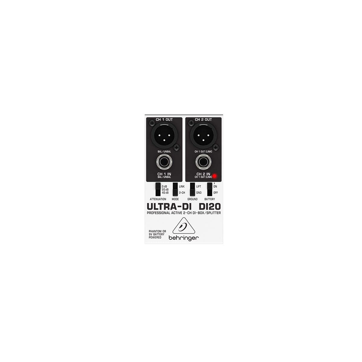 Behringer Ultra-DI DI20 Professional Active 2-Channel DI-Box/Splitter