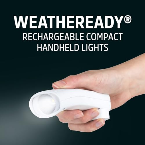 Energizer Weatheready Rechargeable LED Flashlight, Emergency Flashlight for Hurricane Supplies and Survival Kits, Flash Light with Convenient Plug-in Design, Pack of 3