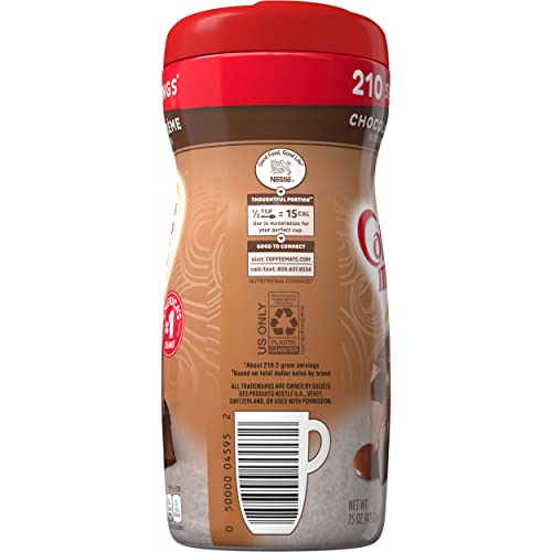 Nestle Coffee Mate Coffee Creamer Creamy Chocolate, Pack of 6 (15 Ounce)