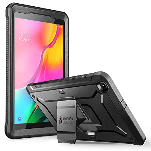 SUPCASE for Samsung Galaxy Tab A 8.0 Case SM-T295/SM-T290 (Unicorn Beetle Pro), [Built-in Screen Protector & Stand] Full-Body Heavy Duty Protective Tablet Case for Galaxy Tab A 8.0 (2019), Black