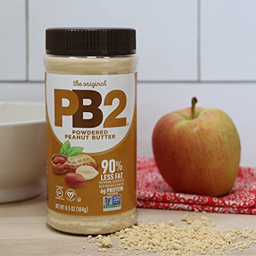 PB2 Powdered Peanut Butter Bundle, Keto Diet, Gluten Free, Mix in Protein Shakes & Smoothies, Low Carb, Original Peanut Butter & Peanut Butter Cocoa Flavors (2 Jars - 6.5 Oz Each)