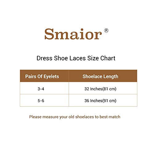 Smaior 9 Pairs Dress Shoe Laces, Colored Waxed Round Oxford Shoelaces for Dress Shoes Chukka 3/32Inch Thin