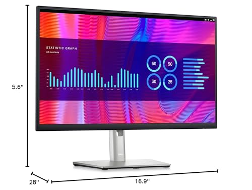 Dell P2423DE 23.8" QHD WLED LCD Monitor - 16:9 - Black, Silver